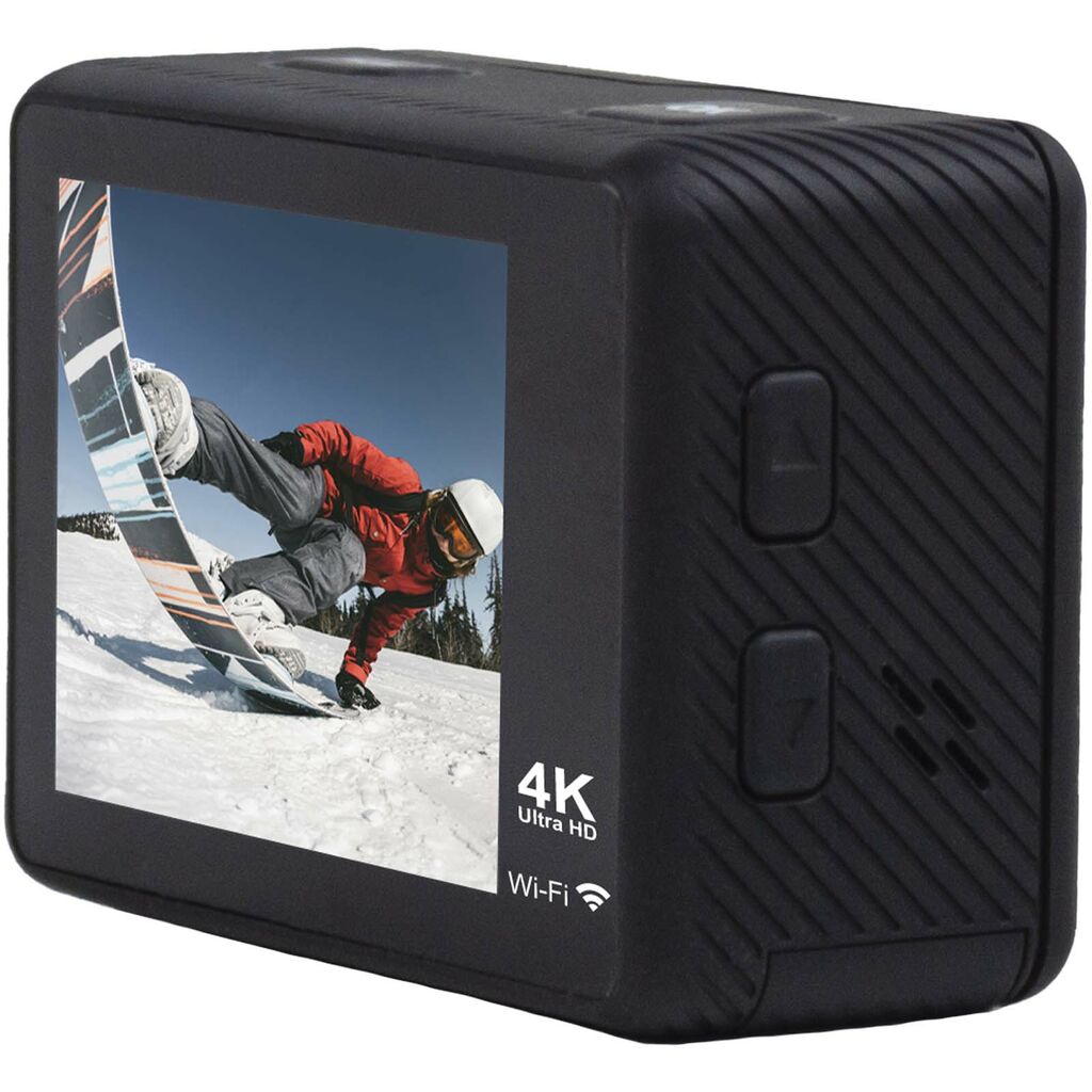 Prixton DV670 экшн-камера 4K с двумя экранами, цвет сплошной черный - 1PA17390- Фото №4