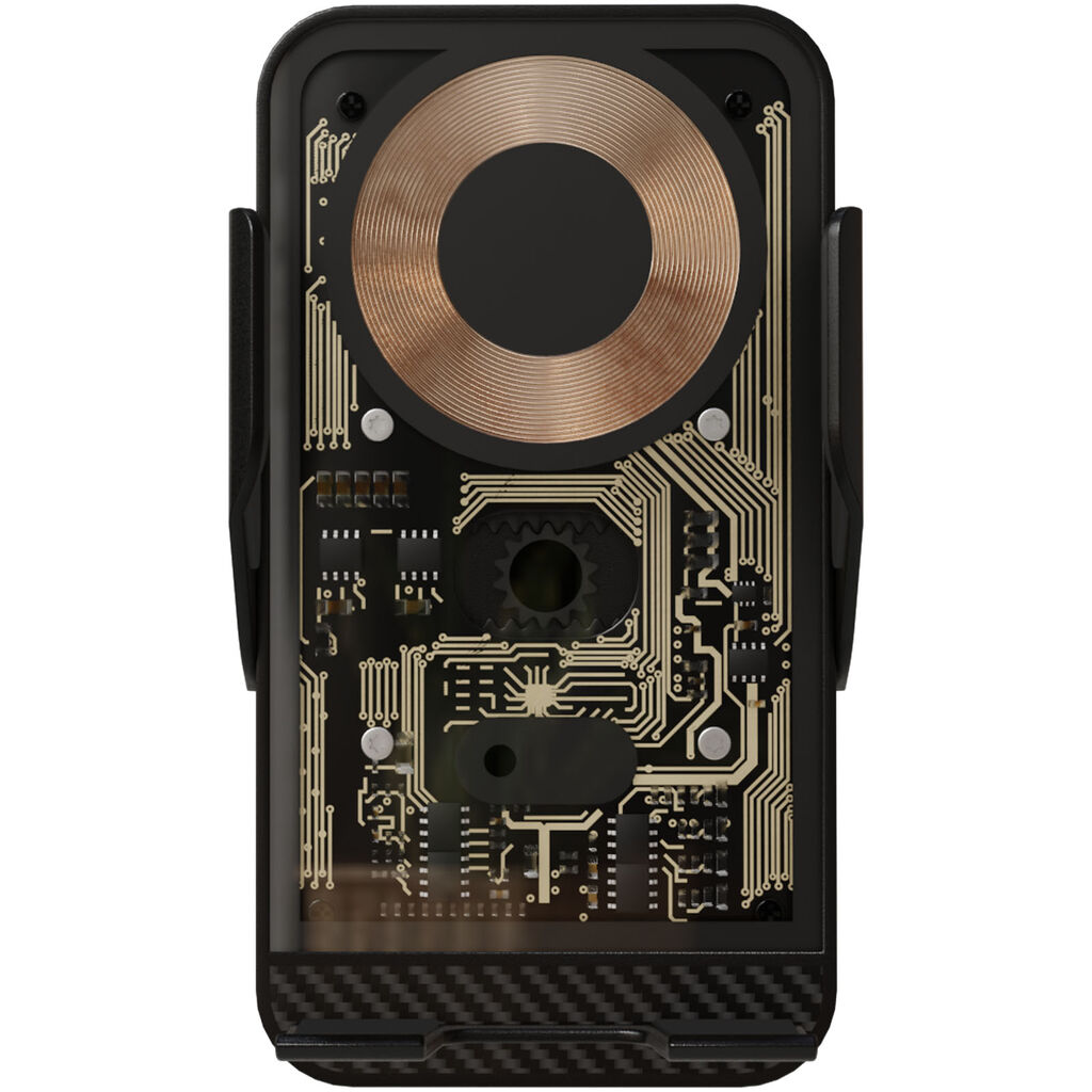 SCX.design V40 беспроводное автомобильное зарядное устройство/держатель для мобильного телефона мощностью 15 Вт, цвет сплошной черный - 1PX15590- Фото №2 SCX.design V40 беспроводное автомобильное зарядное устройство/держатель для мобильного телефона мощностью 15 Вт, цвет сплошной черный - 1PX15590- Фото №2