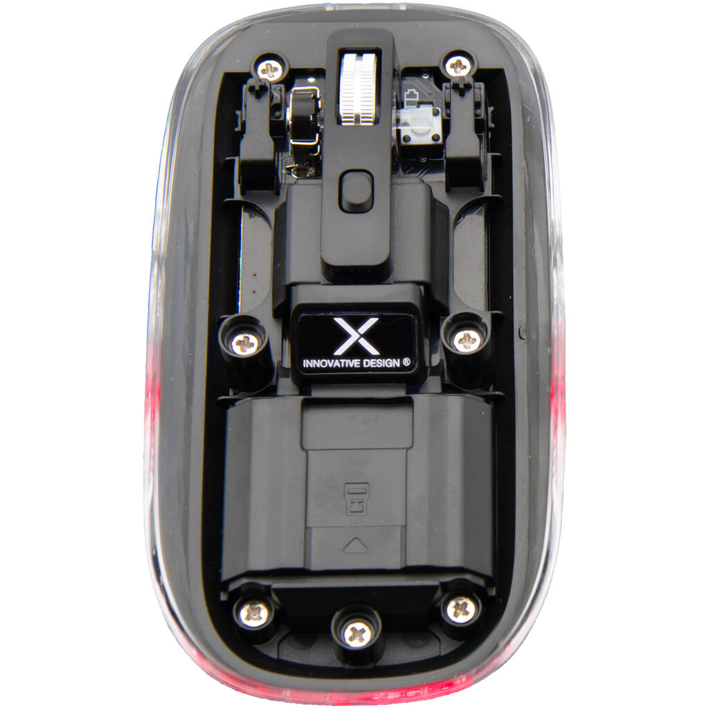 SCX.design O24 прозора багаторежимна бездротова Bluetooth® миша 2,4 ГГц, колір прозорий - 1PX16701- Фото №4
