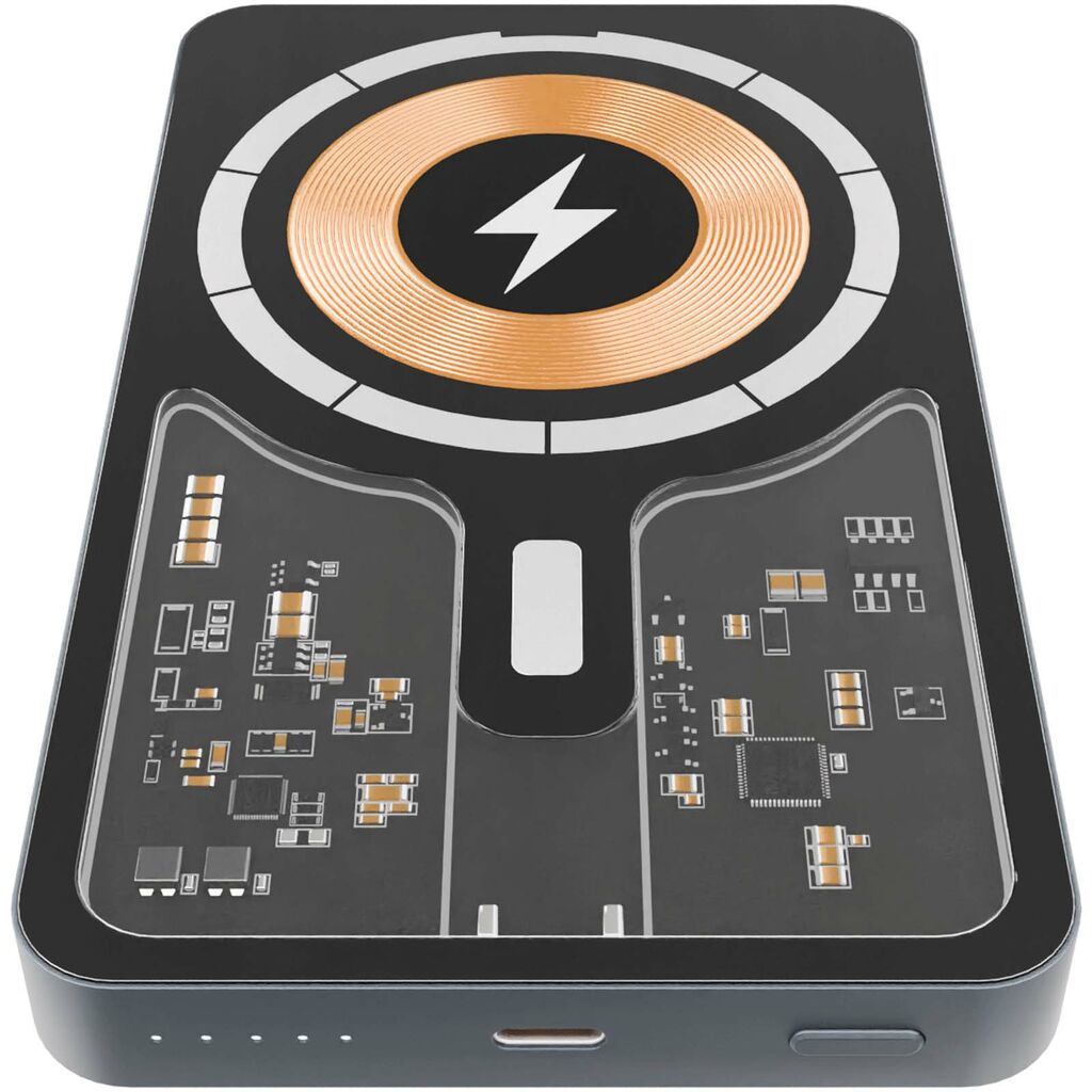 SCX.design P23 15 Вт, 5000 мАч MagSafe портативное зарядное устройство, цвет сплошной черный - 1PX17490- Фото №3