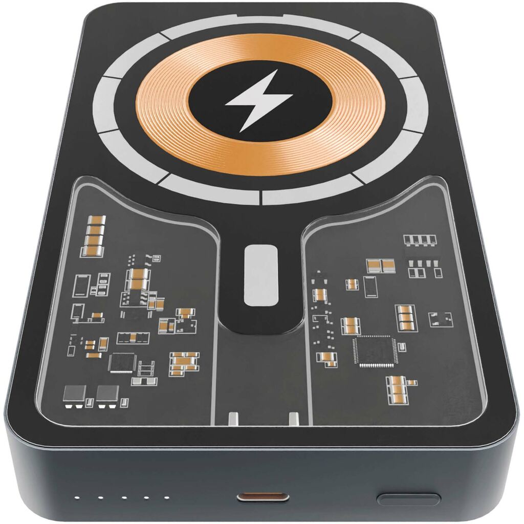SCX.design P24 15Вт, 10 000 мАч MagSafe портативное зарядное устройство, цвет сплошной черный - 1PX17590- Фото №3