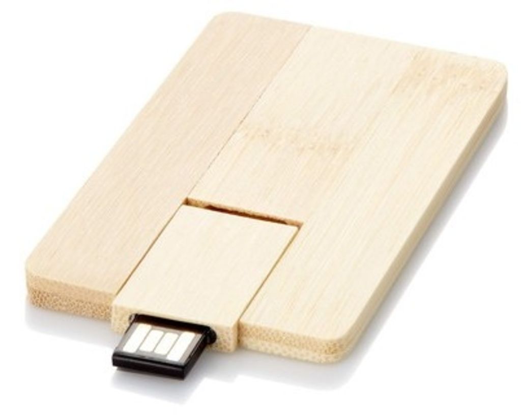 Флешка-кредитна карта з бамбука