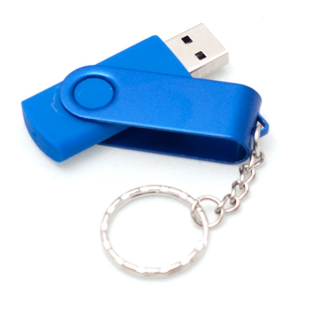 Флешка-твистер 2Gb - 64 Gb металлическая, синяя - 170711-04-8- Фото №2