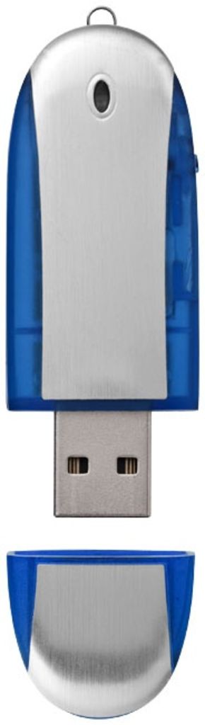 Флеш накопитель 4 Gb cиний, овальный - 170703-04-4- Фото №3