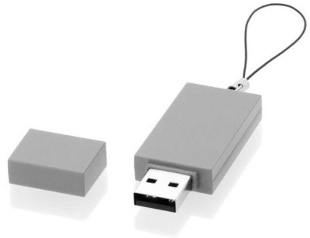 Эко-флешка 16GB, цвет серый