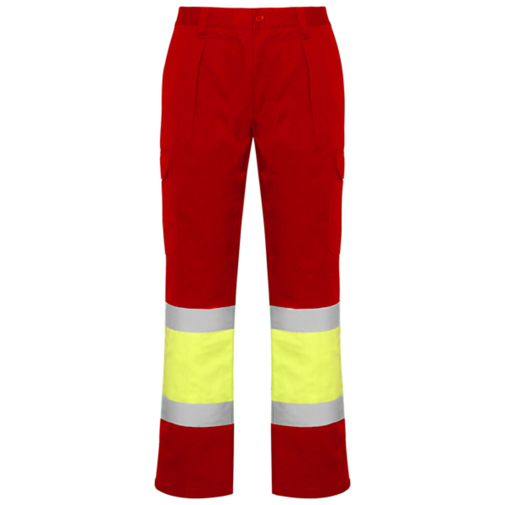 Світловідбивні зимові штани з кількома кишенями, колір rojo laboral, amarillo flúor - HV930162601221- Фото №1
