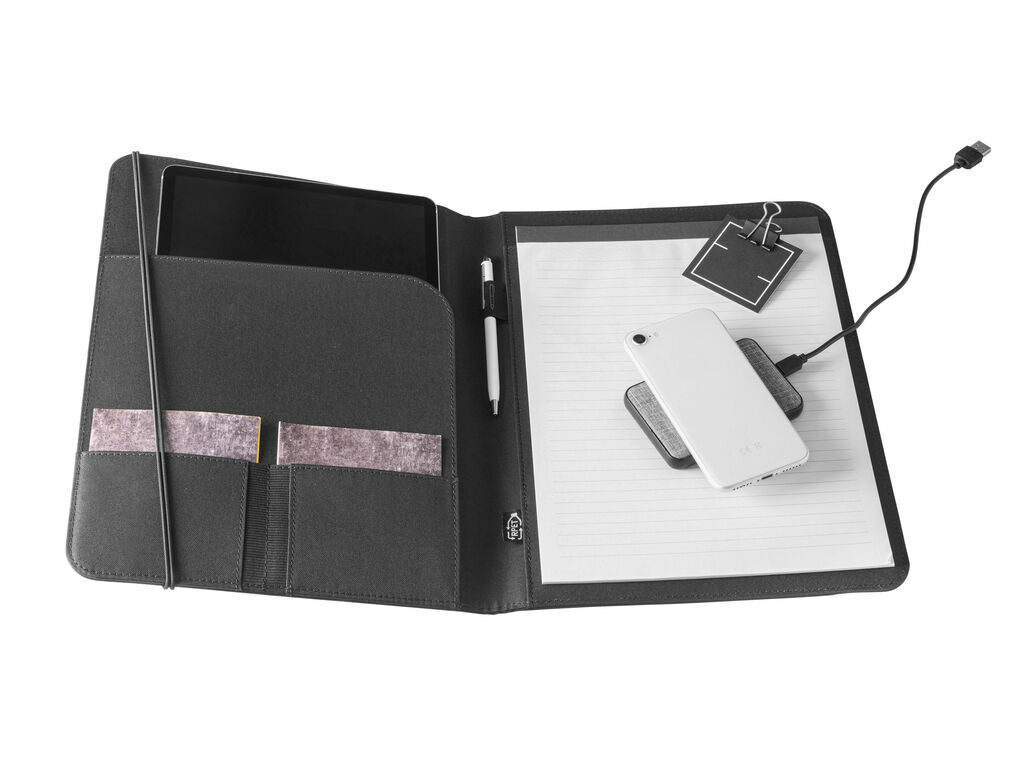 EMERGE FOLDER II Папка A4 из 100% rPET 300D с эластичной застежкой черный - 93580-103- Фото №1