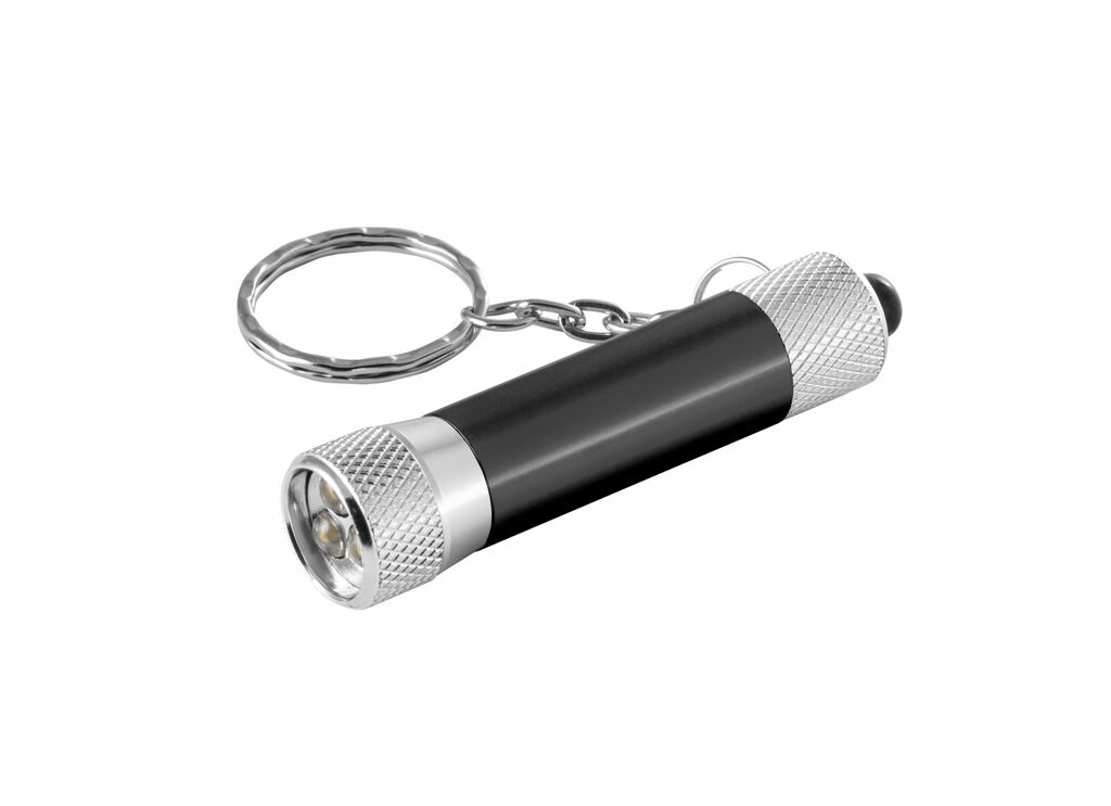 RE-LERGAN Алюминиевый брелок с 3-светодиодным фонариком черный - 95092-103- Фото №3