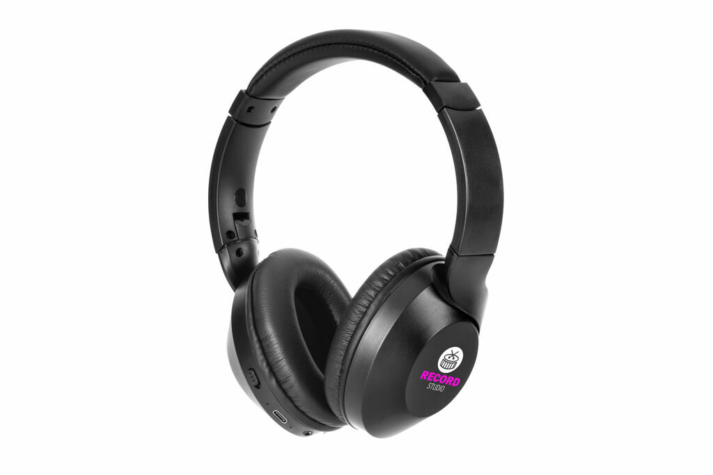 HENDRIX. Foldable wireless headphones with 20h of battery life in recycled ABS (100% rABS) чорний - 97426-103- Фото №6