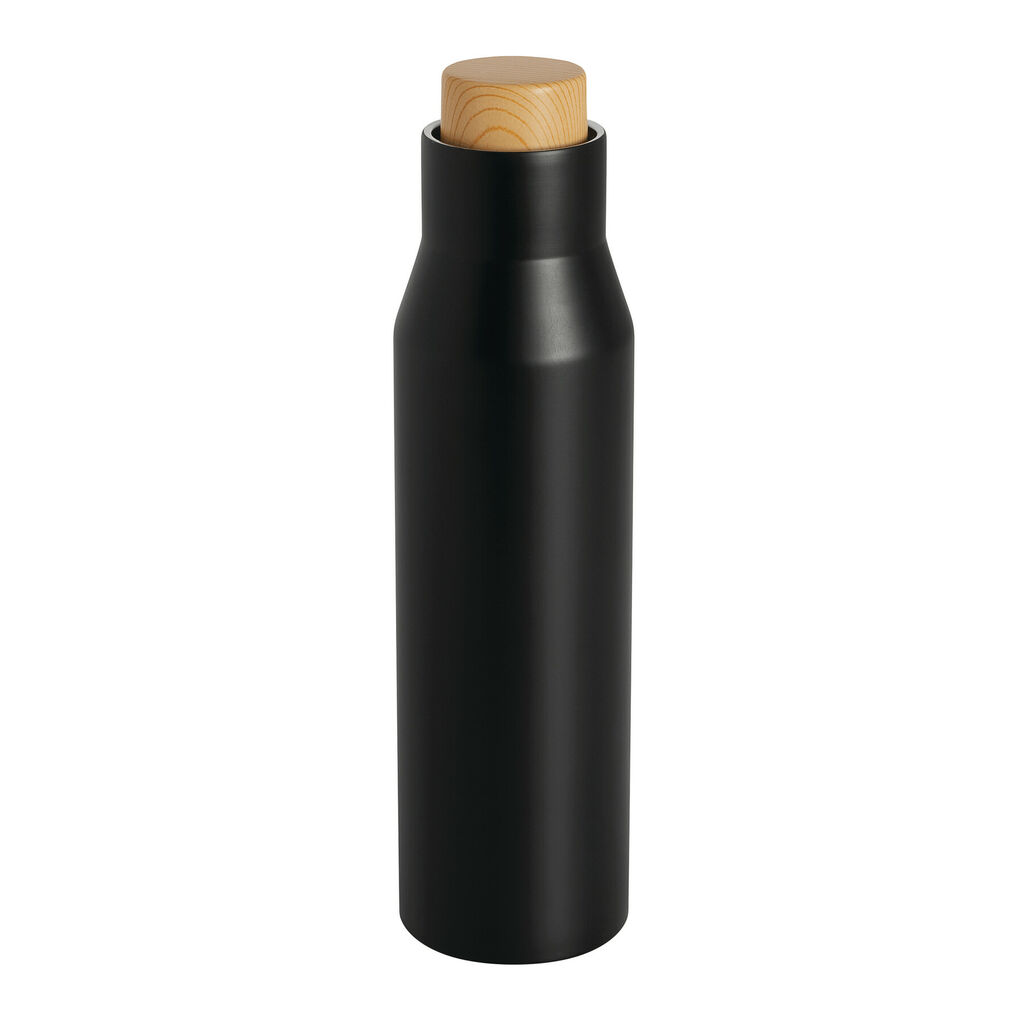 Вакуумна пляшка DRINK NOBLY, колір чорний - 56-0304605- Фото №1