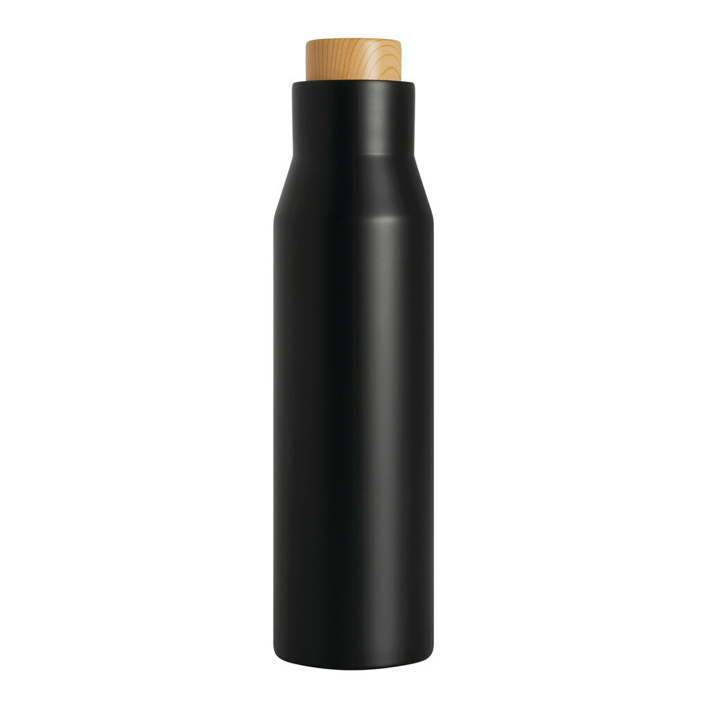 Вакуумна пляшка DRINK NOBLY, колір чорний - 56-0304605- Фото №2