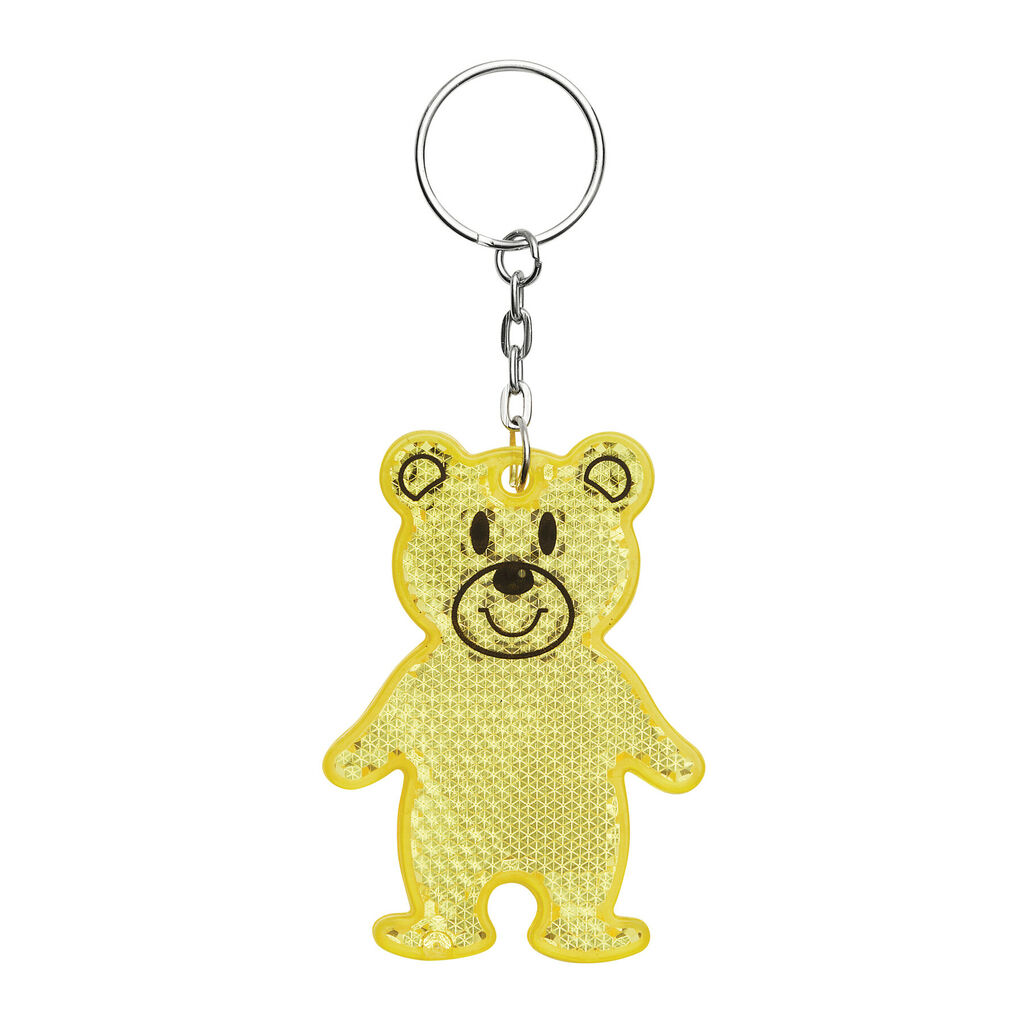 Світловідбиваючий брелок TEDDY, колір жовтий - 56-0402528- Фото №2