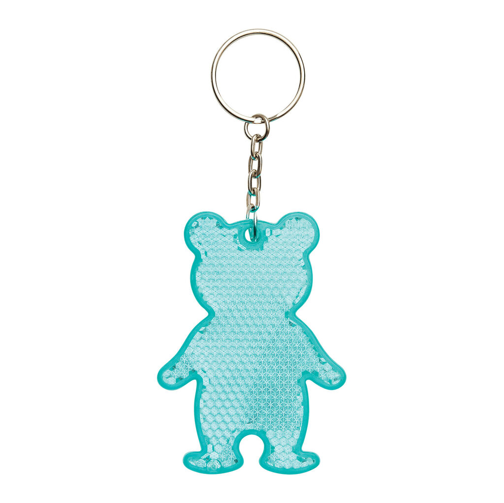 Світловідбиваючий брелок TEDDY, колір бірюзовий - 56-0402529- Фото №3