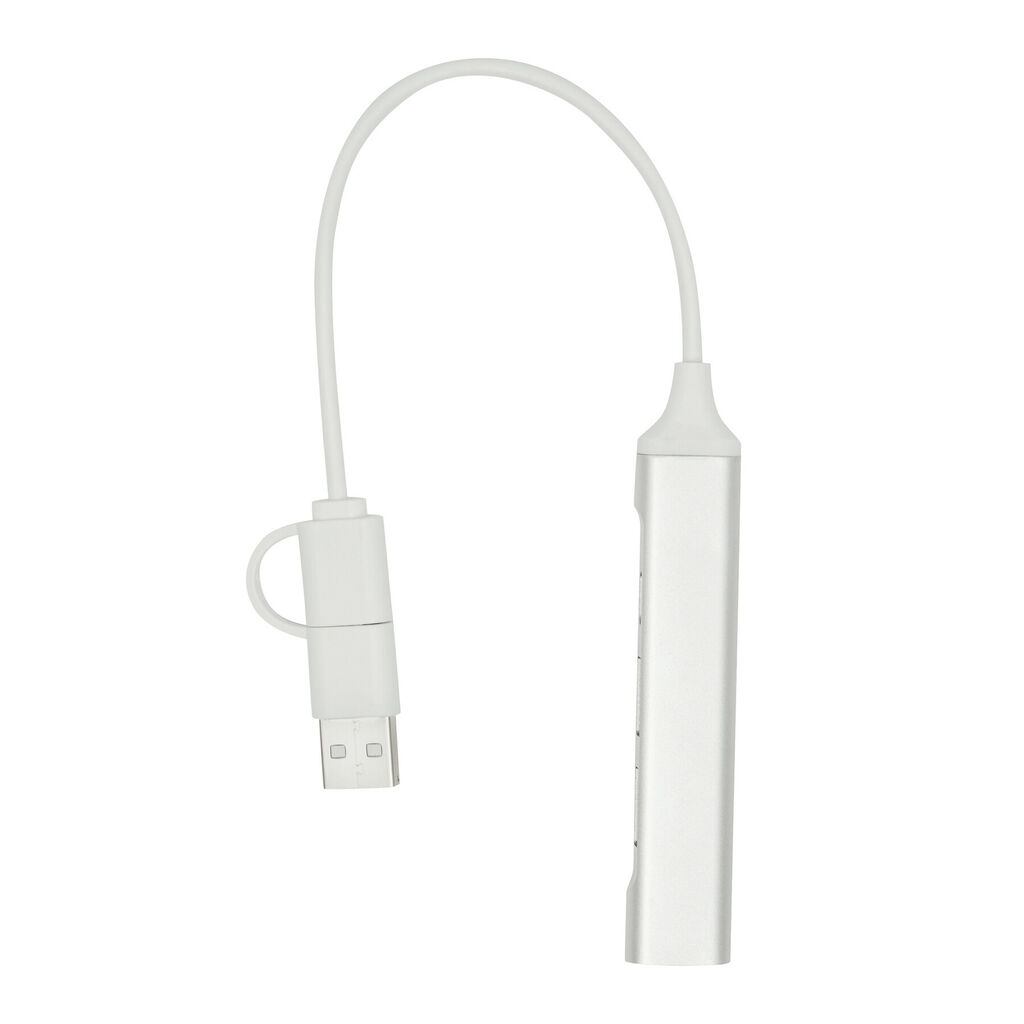 USB-хаб NETWORK, цвет серебряный - 56-1107386- Фото №3