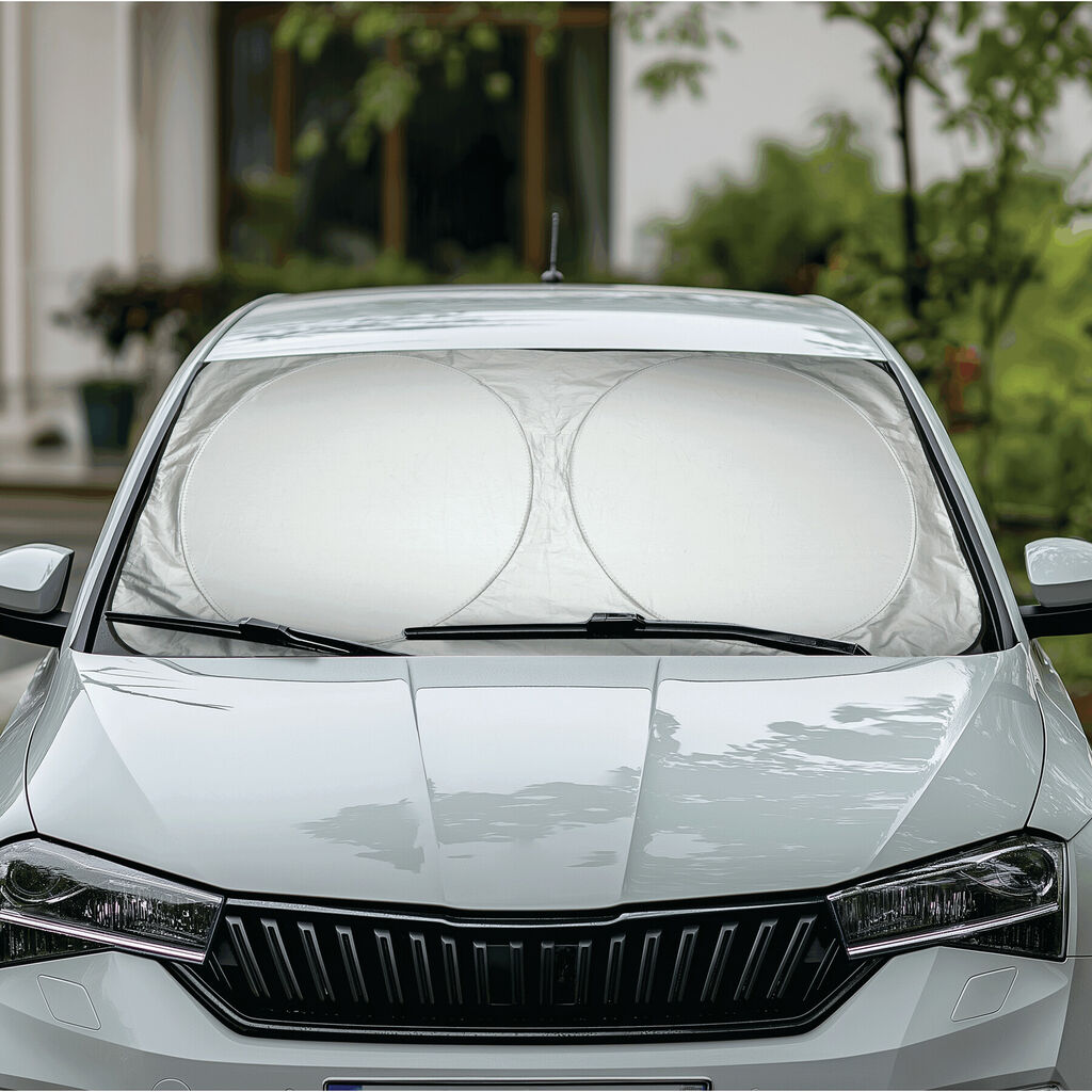 Солнцезащитный козырек на лобовое стекло автомобиля SUN SHIELD, цвет серебряный - 56-0608079- Фото №9