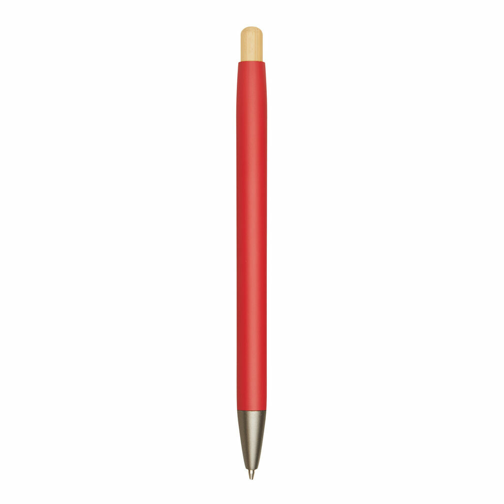 Алюминиевая шариковая ручка BAMBOO PUSHER красный - 56-1102255- Фото №10