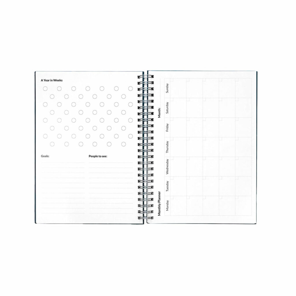 STARTER KIT INFINITE PLANNER A5. Набір містить щоденник формату А5, набір для чищення, маркер та тримач для маркерів темно-синій - 33202-134- Фото №1