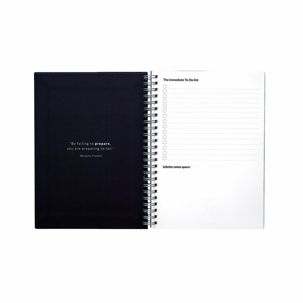 STARTER KIT INFINITE PLANNER A5. Набір містить щоденник формату А5, набір для чищення, маркер та тримач для маркерів темно-синій - 33202-134- Фото №4