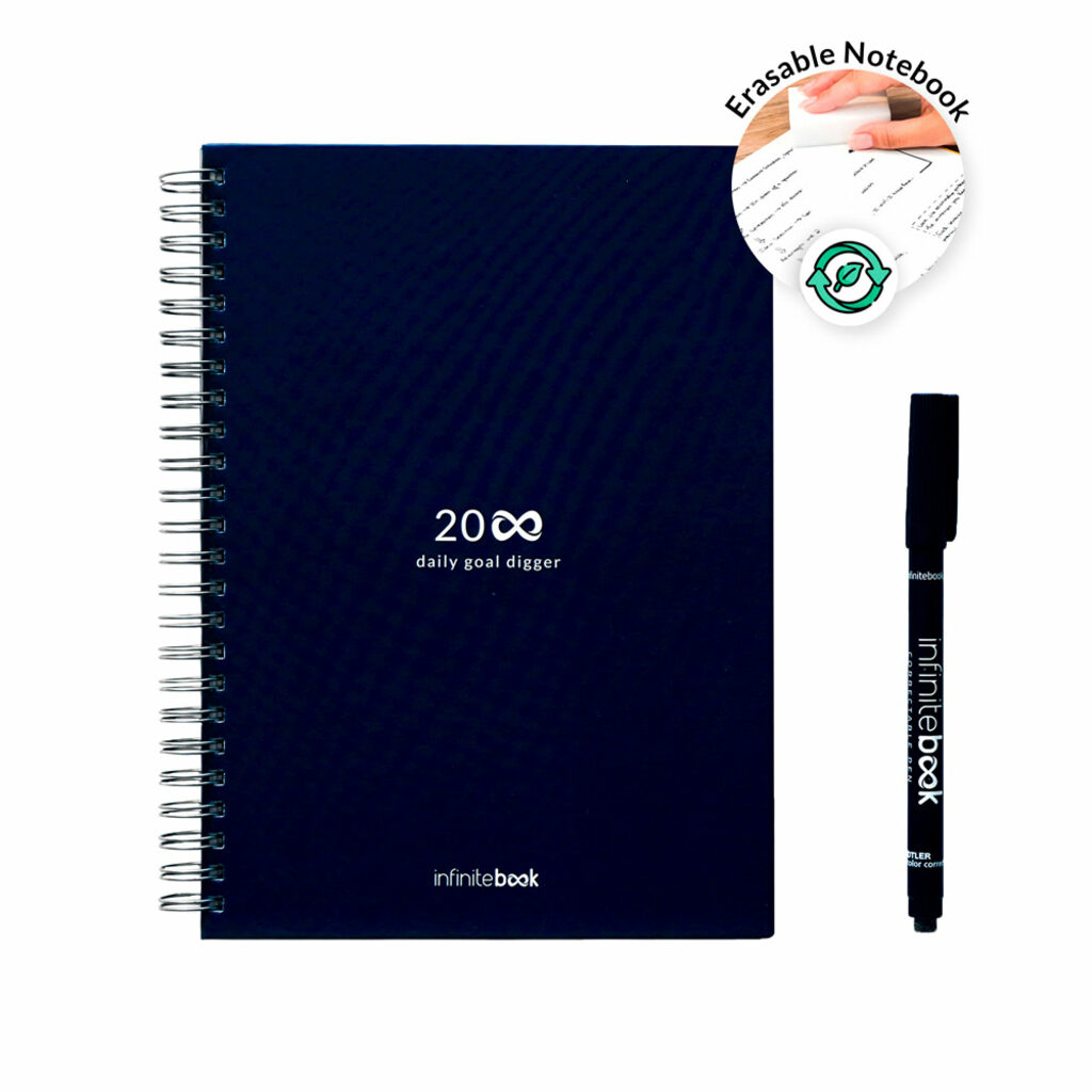 STARTER KIT INFINITE PLANNER A5. Набір містить щоденник формату А5, набір для чищення, маркер та тримач для маркерів темно-синій - 33202-134- Фото №7