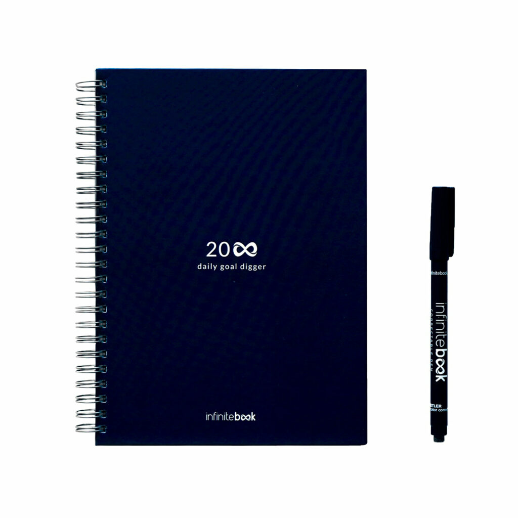 STARTER KIT INFINITE PLANNER A5. Набір містить щоденник формату А5, набір для чищення, маркер та тримач для маркерів темно-синій - 33202-134- Фото №8