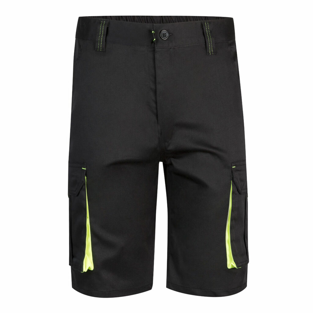 VL HEMERA Двухцветные эластичные шорты-бермуды с множеством карманов (240 г/м²) из хлопка (46%), ЭМЭ (38%) и полиэстера (16%) черный  размер 46 - 36018-203-46- Фото №7