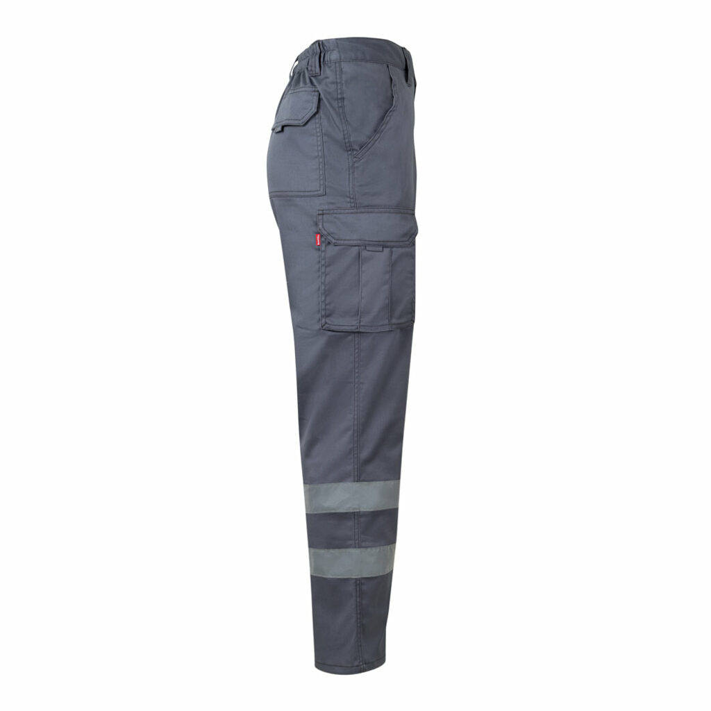 VL DIONYSUS. Багатокишенькові еластичні штани (240 г/м²) з бавовни (46%), ЕМЕ (38%) та поліестеру (16%) сірий  розмір 34 - 36025-113-34- Фото №3
