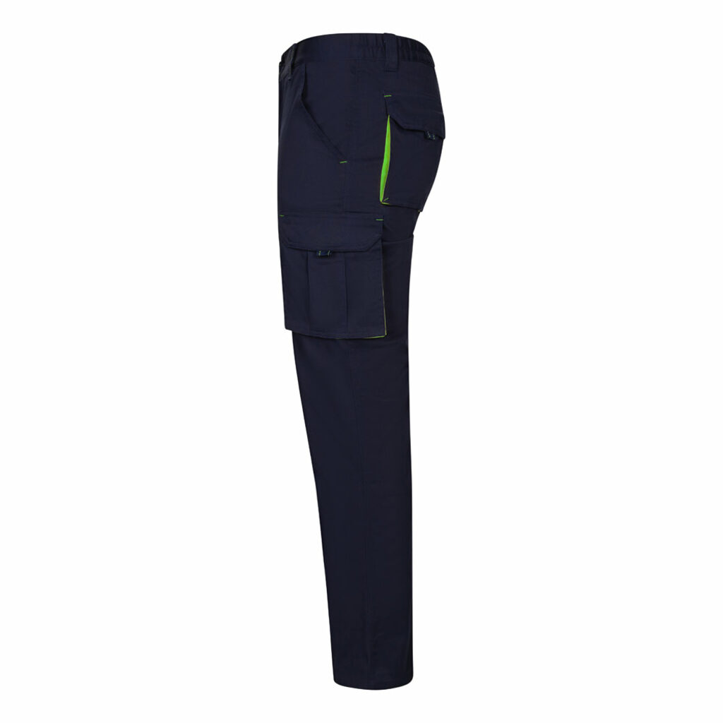 VL FIDES Двухцветные брюки-стрейч с несколькими карманами (240 г/м²) из хлопка (46%), ЭМЭ (38%) и полиэстера (16%). синий  размер 60 - 36031-234-60- Фото №2