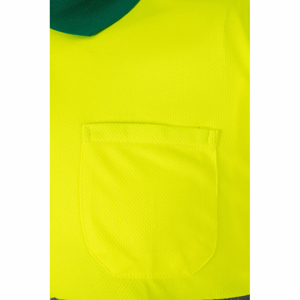 VL CUPID Двоколірна сорочка поло (160 г/м²) з короткими рукавами, з поліестеру (100%) зелений  розмір S - 36063-209-S- Фото №5