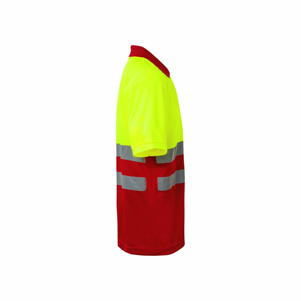 VL CUPID LARGE Двоколірна сорочка поло з принтом (160 г/м²) з короткими рукавами, з поліестеру (100%) червоний  розмір 5XL - 36065-205-5XL- Фото №3