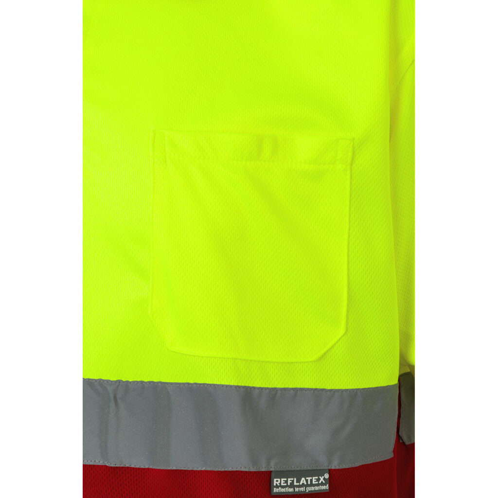 VL CUPID LARGE Двоколірна сорочка поло з принтом (160 г/м²) з короткими рукавами, з поліестеру (100%) червоний  розмір 5XL - 36065-205-5XL- Фото №5