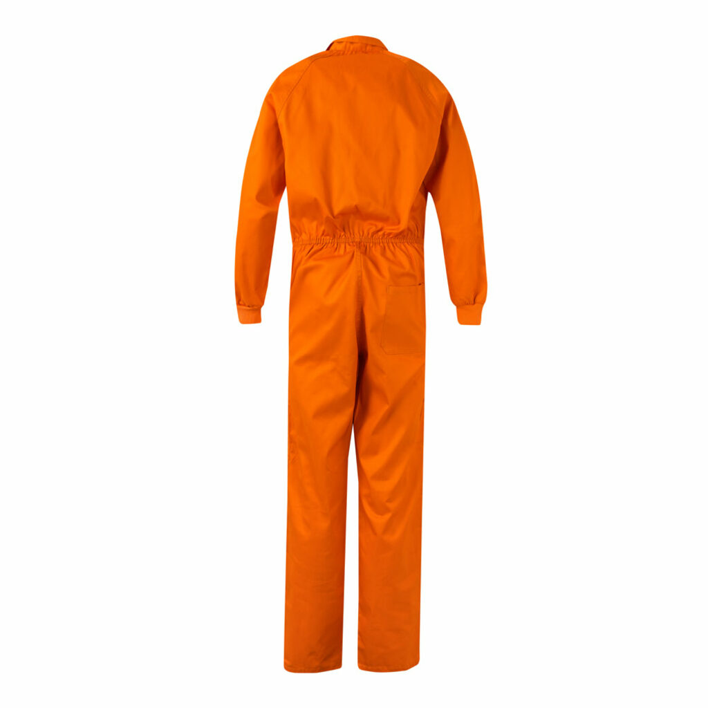 VL YAMA Комбінезон із твила (200 г/м²) з бавовни (35%) та поліестеру (65%). помаранчевий  розмір 48 - 36086-128-48- Фото №1