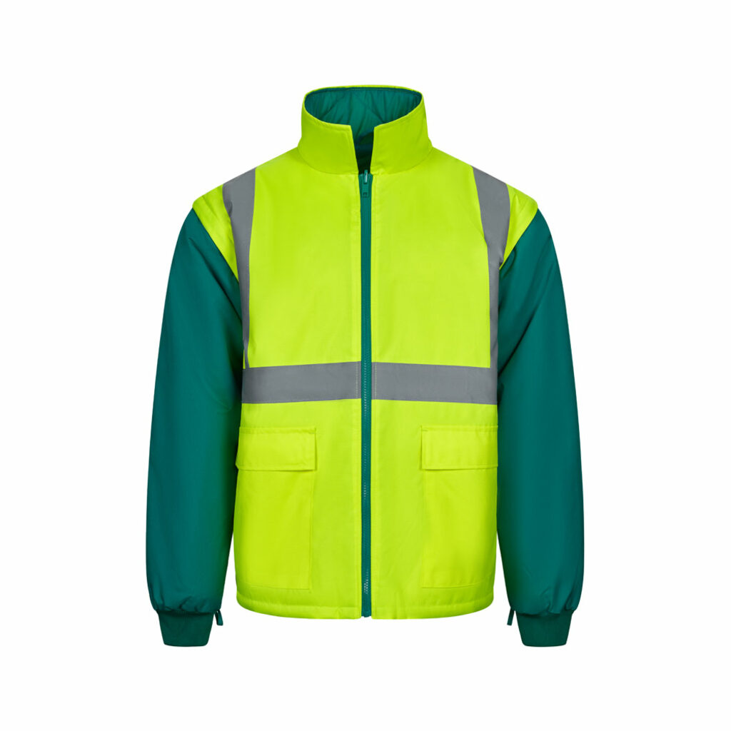 VL JUNO LARGE Двоколірна парка 4 в 1 (180 г/м²) з поліестеру (100%) з поліуретановим покриттям зелений  розмір 4XL - 36109-209-4XL- Фото №4