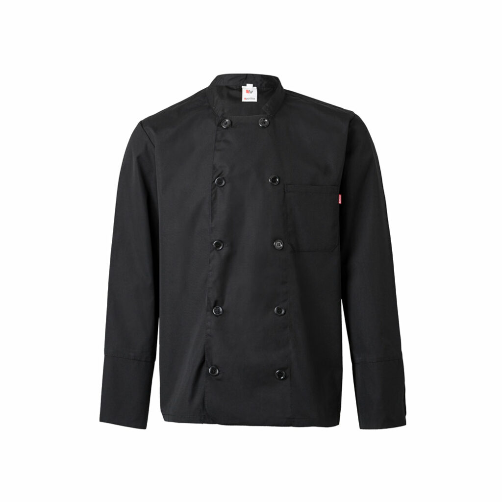 VL KALI Кухонная куртка с длинными рукавами (175 г/м²) из хлопка (35%) и полиэстера (65%) черный размер 48 - 36123-103-48- Фото №5 VL KALI Кухонная куртка с длинными рукавами (175 г/м²) из хлопка (35%) и полиэстера (65%) черный размер 48 - 36123-103-48- Фото №5