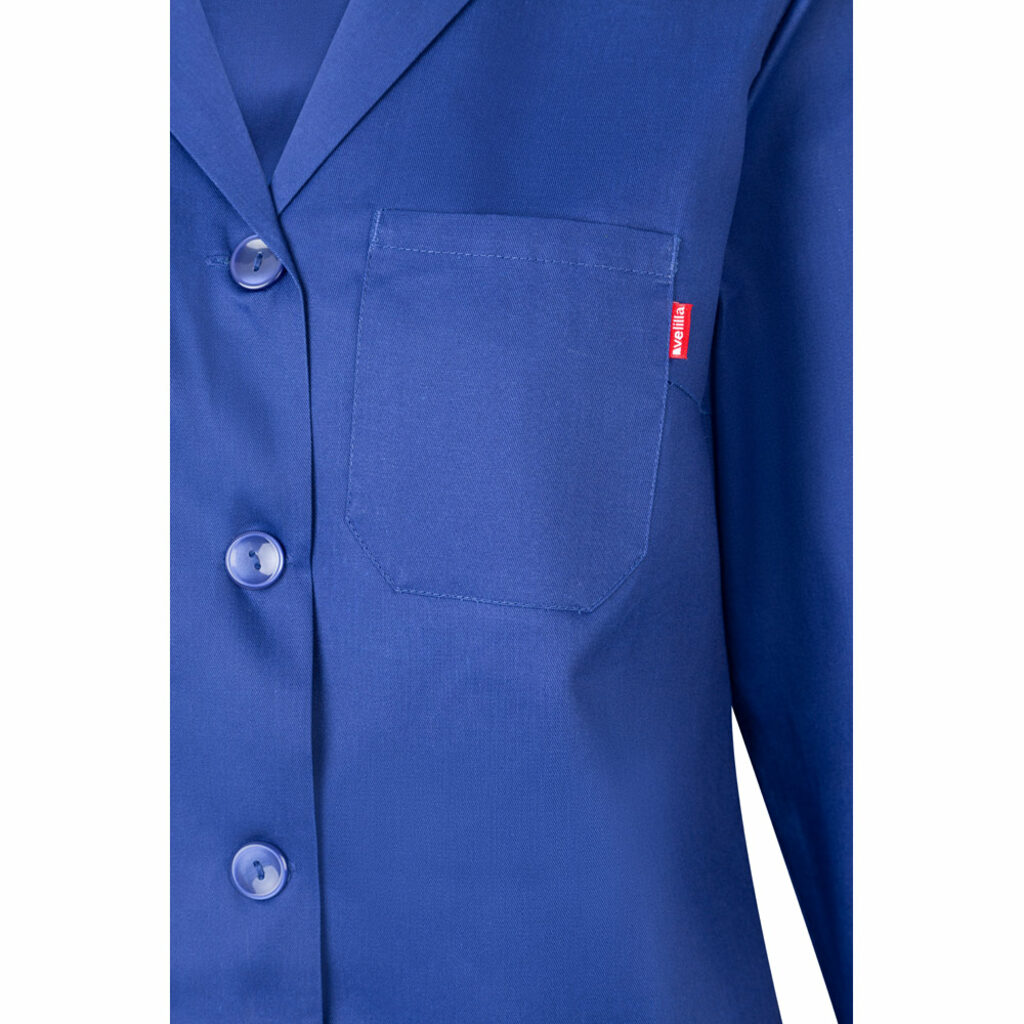 VL RAMA Халат из твила с длинными рукавами (плотность 175 г/м²) из хлопчатобумажной саржи (35%) и полиэстера (65%). королевский синий размер 46 - 36135-114-46- Фото №3 VL RAMA Халат из твила с длинными рукавами (плотность 175 г/м²) из хлопчатобумажной саржи (35%) и полиэстера (65%). королевский синий размер 46 - 36135-114-46- Фото №3