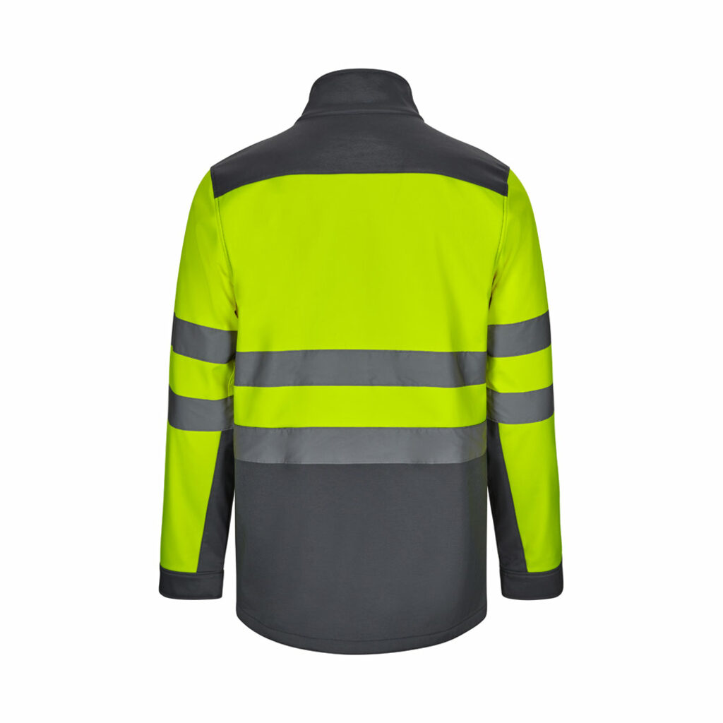 VL HESTIA Двоколірна куртка softshell (280 г/м²) з поліестеру (96%) та еластану (4%). сірий  розмір 2XL - 36144-207-2XL- Фото №1