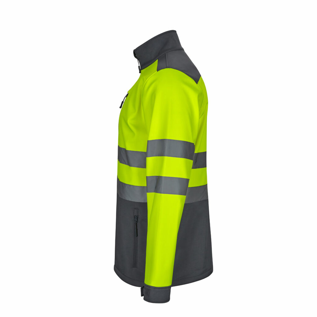 VL HESTIA Двоколірна куртка softshell (280 г/м²) з поліестеру (96%) та еластану (4%). сірий  розмір 2XL - 36144-207-2XL- Фото №2
