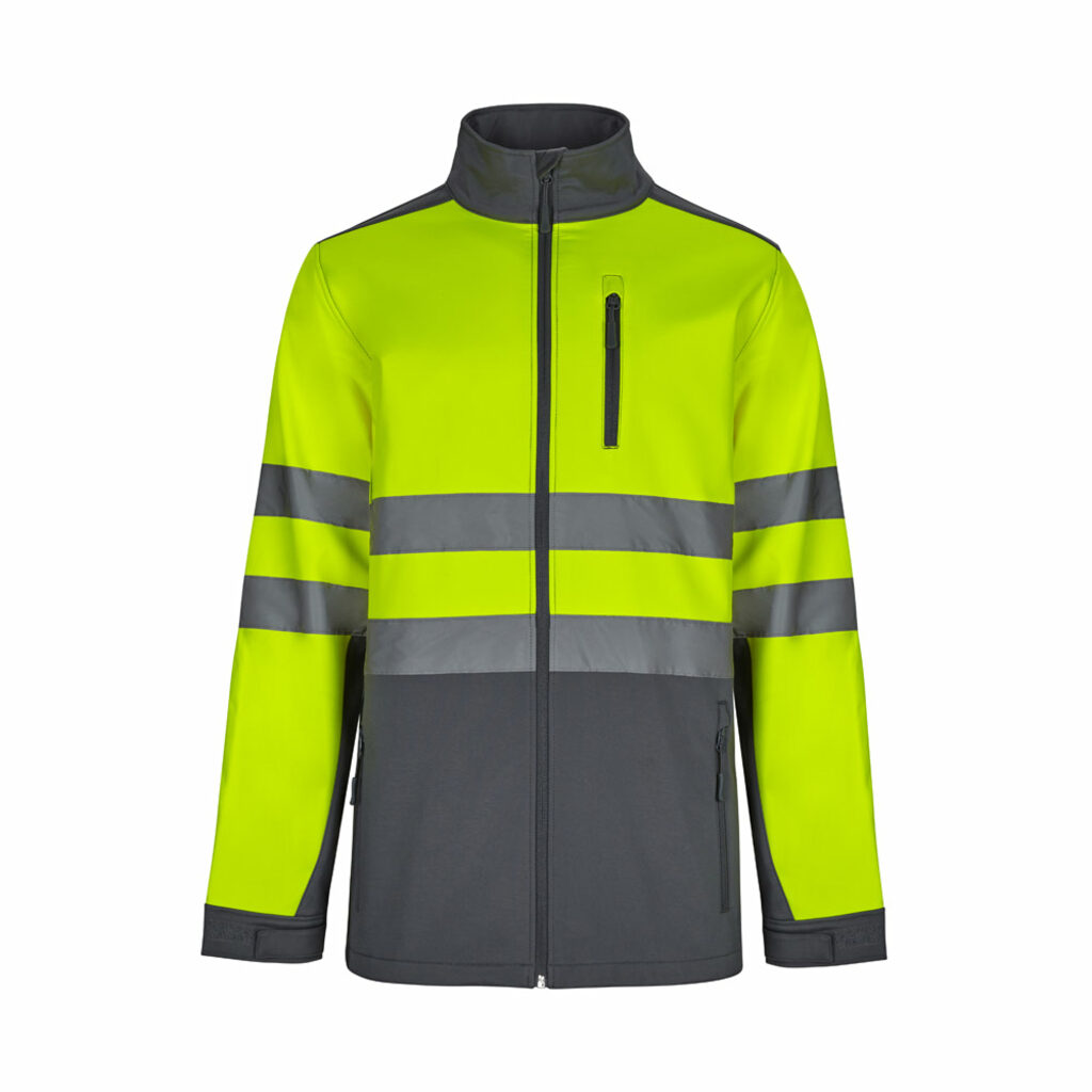 VL HESTIA Двоколірна куртка softshell (280 г/м²) з поліестеру (96%) та еластану (4%). сірий розмір M - 36144-207-M- Фото №3 VL HESTIA Двоколірна куртка softshell (280 г/м²) з поліестеру (96%) та еластану (4%). сірий розмір M - 36144-207-M- Фото №3