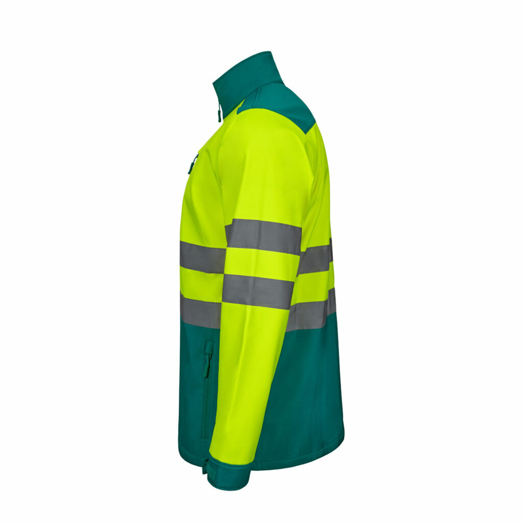 VL HESTIA Двоколірна куртка softshell (280 г/м²) з поліестеру (96%) та еластану (4%). зелений  розмір 2XL - 36144-209-2XL- Фото №3