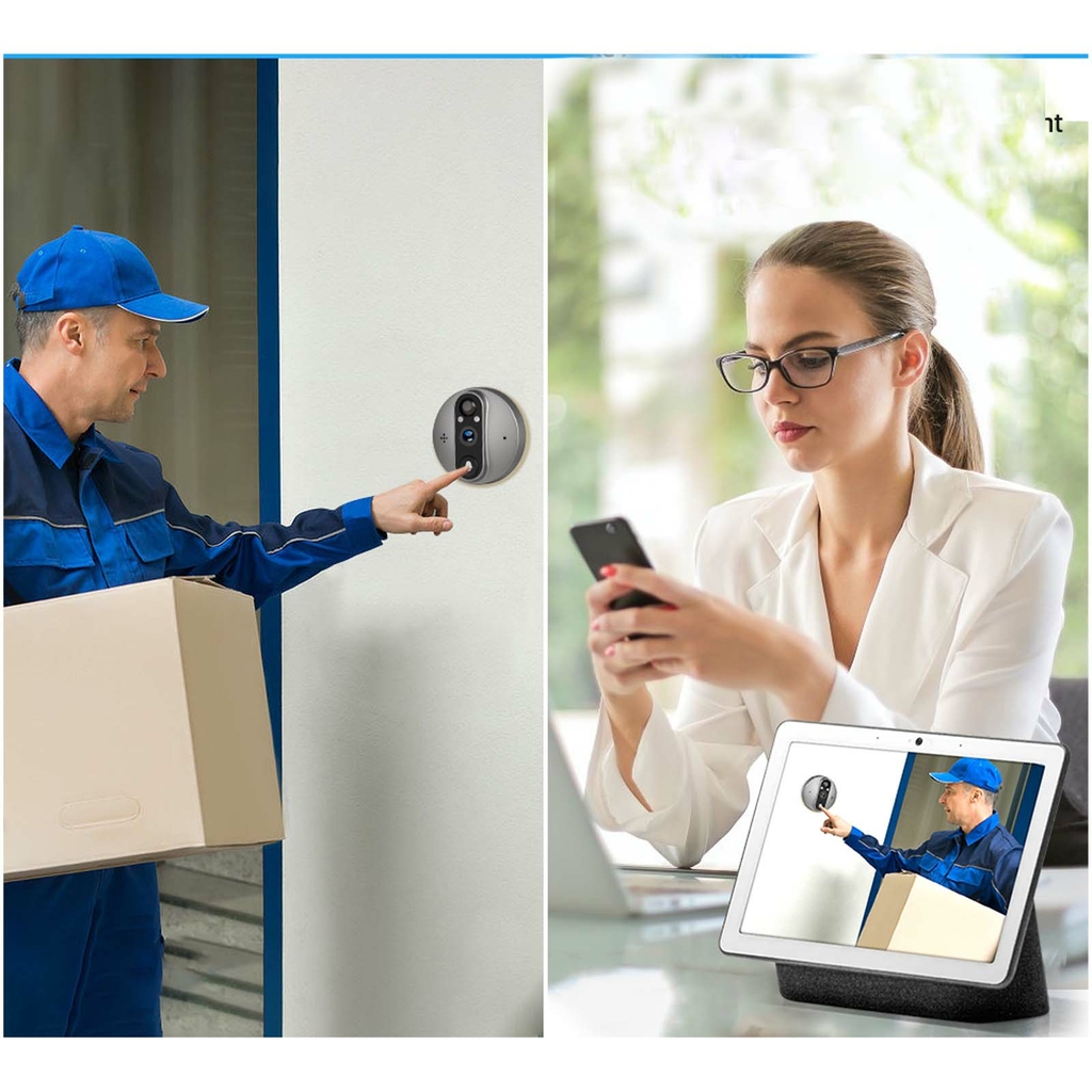 Розумна сторожова дверна камера з Wi-Fi Prixton DV50, колір чорний - 1PA21190- Фото №4