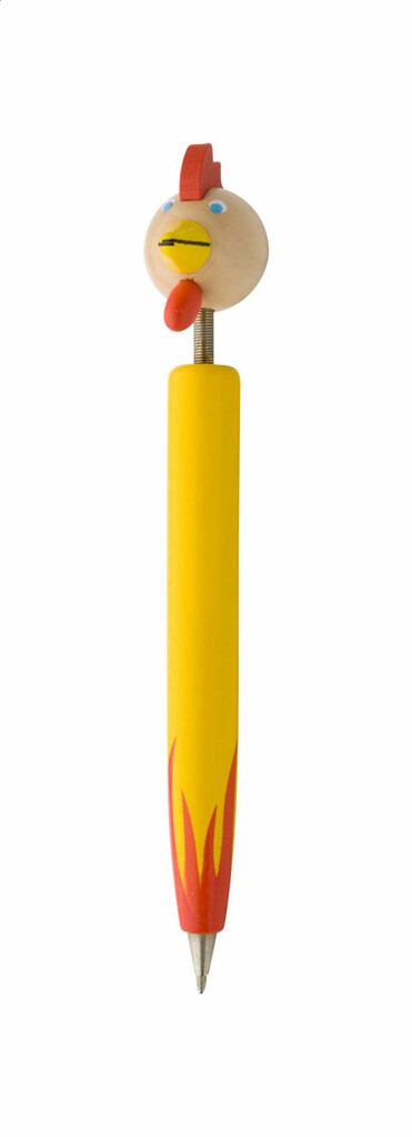 Ручка шариковая деревянная Zoom, цвет желтый - AP809344-D- Фото №1