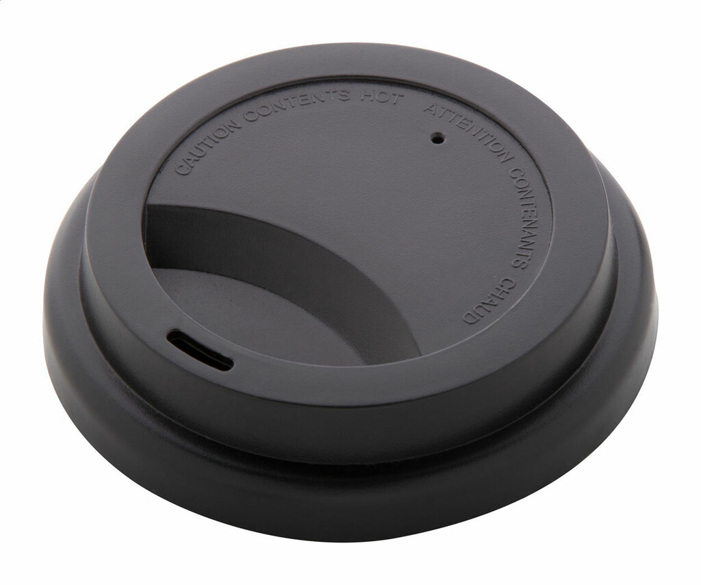 Термокружка індивідуальна-кришка CreaCup, колір чорний - AP892006-10_B- Фото №1