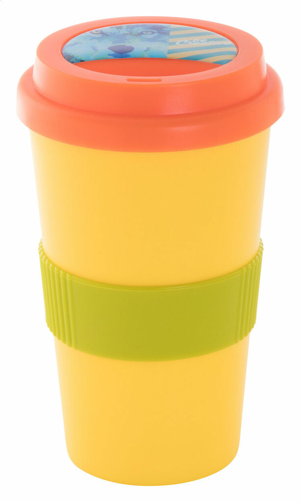Термокружка індивідуальна CreaCup, колір жовтий - AP892006-02_A- Фото №3