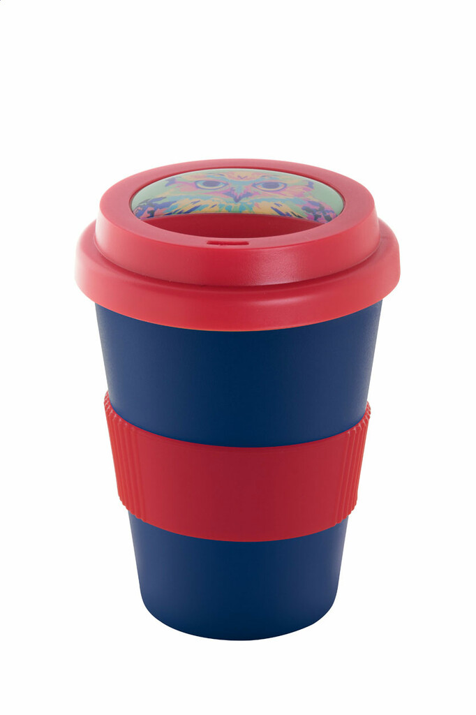 Термокружка индивидуальная CreaCup Mini, с крышкой, цвет синий - AP892007-06_A- Фото №2