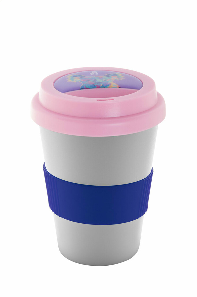 Термокружка индивидуальная CreaCup Mini, с крышкой, цвет синий - AP892007-06_C- Фото №3