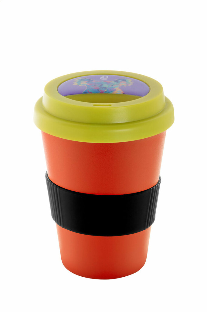Термокружка индивидуальная CreaCup Mini, с крышкой, цвет черный - AP892007-10_C- Фото №2