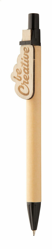 Ручка кулькова CreaClip Eco, колір чорний - AP718189-10- Фото №1