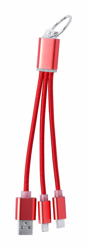Кабель зарядный USB Scolt, цвет красный - AP721102-05- Фото №4