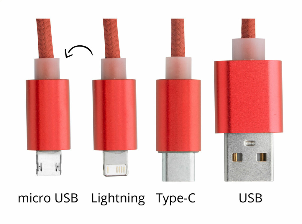 Кабель зарядный USB Scolt, цвет красный - AP721102-05- Фото №5