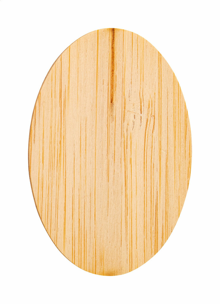 Бамбуковый значок BooBadge, цвет натуральный - AP716415-B- Фото №2