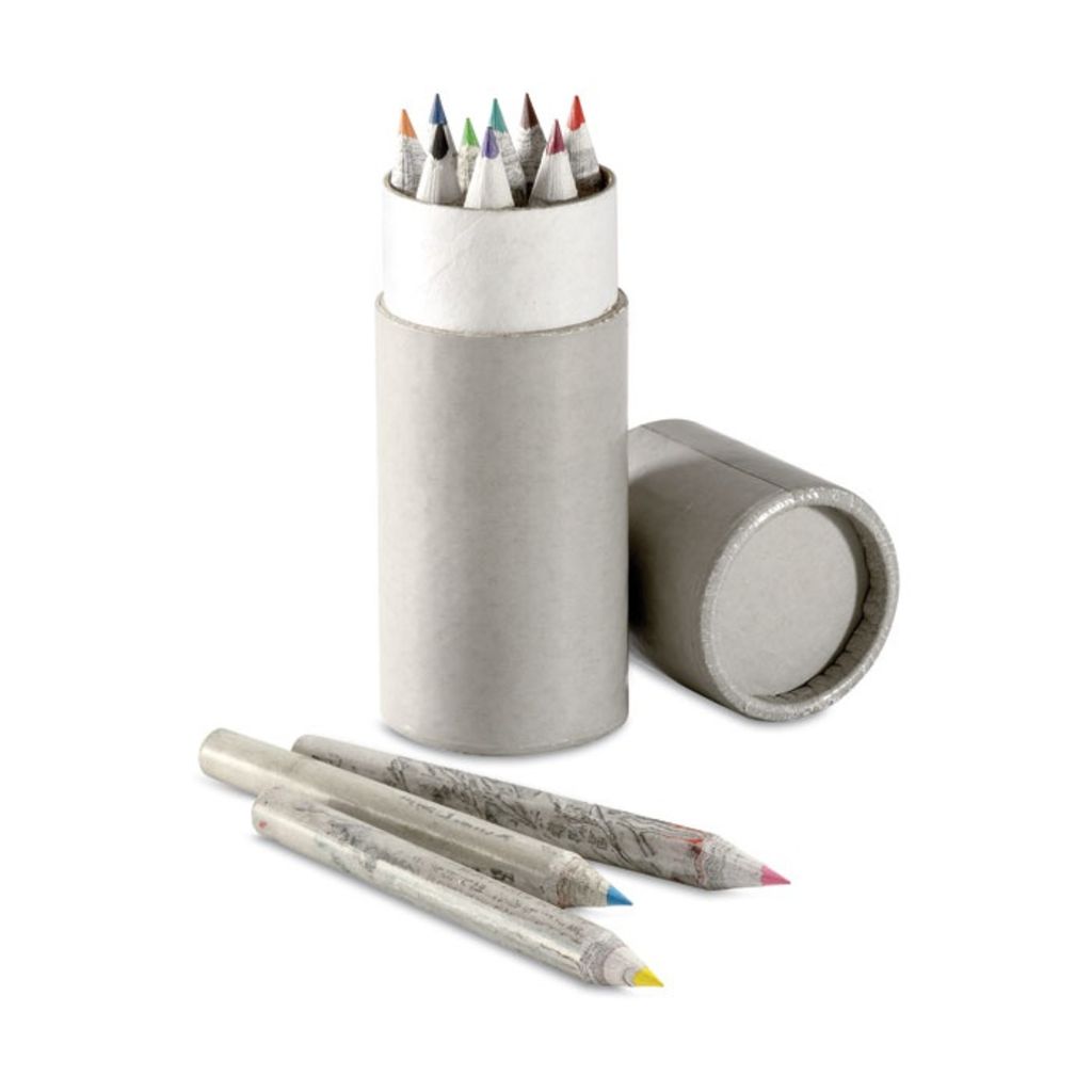 12 коротких цветных карандашей